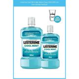 Listerine Cool Mint Ağız Bakım Suyu 500+250 ml+Cam bardak Hediyeli