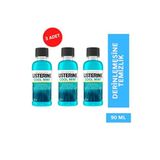 Listerine Cool Mint Ağız Bakım Suyu, 90 ml, 3 Adet