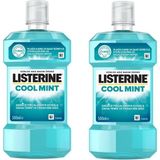 Listerine Cool Mint Gargara 500 ml 2 Adet Ferahlatıcı Etkiyle Ağız Hijyeni Sağlar