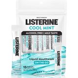 Listerıne Cool Mınt Liquid Mouthwash On-The-Go 15 Single Use Mini Paketlerde Tek Kullanımlık Ağız Gargarası 15 Adet