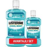 Listerine Coolmint Ağız Bakım 500 ml + 250 ml Ferah Nefes ve Uzun Süre Etki Sağlayan Set