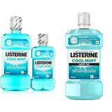 LISTERINE Coolmint Ağız Bakım Suyu 500 ml 250 ml ve listerine breath freshening ağız bakım ürünü, cool mint, hafif tat, 500ml