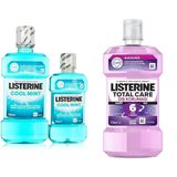 LISTERINE Coolmint Ağız Bakım Suyu 500 ml 250 ml ve Listerine, Total Care, Diş Koruyucu, 6 Etkili Florürlü Ağız Bakım Ürünü, Hafif Tat, Sıfır Alkol, Nane Aromalı, 250ml