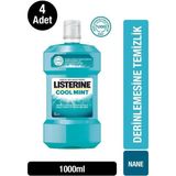 Listerine Coolmint Ağız Gargarası 4 Adet 1000 ml Ferahlatıcı Nane Kokusuyla Uzun Süreli Etki