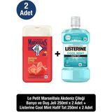 Listerine Coolmint Hafif Tat 250 ml Ağız Bakım Suyu + LPM Akdeniz Çileği Banyo ve Duş Jeli 250 ML x2 Ferah Nefes Sağlayan Antibakteriyel Etki