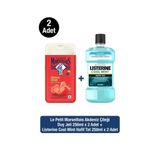Listerine Coolmint Hafif Tat 250 Ml Ağız Bakım Suyu+ Lpm Akdeniz Çileği Banyo Ve Duş Jeli 250 Ml X2