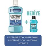 Listerine Stay White 500 ml + Cool Mint 80 ml Hediye