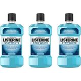 Listerine Stay White Ağız Bakım Suyu 500 ml x 3 Adet