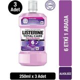 Listerine Total Care Alkolsüz Ağız Bakım Suyu 250 ml 750 ml Hacimle Uzun Süre Etki Sağlar