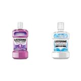 Listerine Total Care Diş Koruması Ağız Bakım Suyu 500 ml ve Listerine, Advanced White Ağız Bakım Ürünü, Zorlu Lekeleri Giderir, Hafif Tat, Sıfır Alkol, Name Aromalı, 1000ml