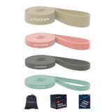 LISUBAN Çekme Destek Bantları, Direnç Bantları Seti - Egzersiz Bantları Streç Direnç Bantları 4'lü Set - Direnç Antrenmanı, Fizik Tedavi, Ev Egzersizleri için Hareketlilik Bandı Powerlifting Bantları