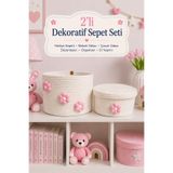 LİSYA HOME Bebek Çocuk Odası Oyuncak Sepet,Hediye Sepeti, Hastane Süsü ,Yeni Doğan Seti ,Düzenleyici,Organizer