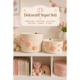 LİSYA HOME Bebek Çocuk Odası Oyuncak Sepeti Hediye Sepeti Saklama Kutusu Düzenleyici Organizer
