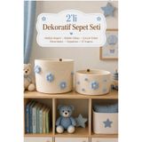 LİSYA HOME Bebek Çocuk Odası Oyuncak Sepeti Hediye Sepeti,Hastane Süsü ,Yeni Doğan Hediye Seti,Saklama Kutusu Düzenleyici Organizer