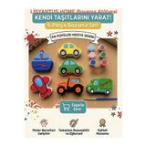 LİSYANTUS HOME 6'lı Sevimli Araçlar Figürlü Taş ve Boyama Seti/Hediye/Etkinlik/Eğitici/DIY