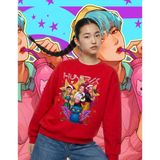 Little Aden Kpop Demon Hunters Yılbaşı Temalı Sweatshirt - 13 - 14 Yaş - 2-Kırmızı