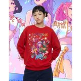 Little Aden Kpop Demon Hunters Yılbaşı Temalı Sweatshirt - 6 - 7 Yaş - 0101-Kırmızı