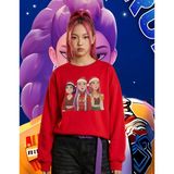 Little Aden Kpop Demon Hunters Yılbaşı Temalı Sweatshirt - 7 - 8 Yaş - 005-Kırmızı