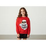 Little Aden Yılbaşı Temalı Kız Çocuk Sweatshirt - Kırmızı - 12 - 13 Yaş