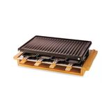 Lıttle Balance 8501 Premium Bamboo 8, Raclette Grill 8 Kişilik, Yapışmaz Kaplama, 1200 W, Gerçek Bambu
