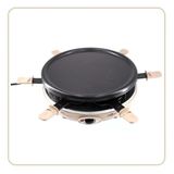 Lıttle Balance 8692 Crêpière Grill Happy Cheese Trio 1200 Les Meuuuh...!, Elektrikli Raclette, 6 Spatula + 6 Tahta, 6 Kişilik, 1200 W, Hindistan Cevizi