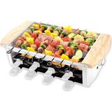 Little Balance Lıttle Balance 8263 Raclette Alpes 1200-8, Raclette/grill 8 Kişilik, Raclette Izgara Elektrikli Izgara Şişi, Yapışmaz Kaplama, Aksesuarlar Dahil, 1200 W, Beyaz - Siyah
