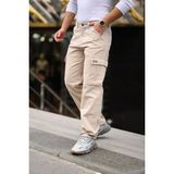 Little Cup Jeans Co Erkek Bej Baggy Fit Rahat Kalıp Kargo Pantolon - 31