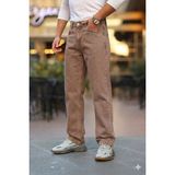 Little Cup Jeans Co Erkek Eskitilmiş Kahve Baggy Fit Rahat Kalıp Jean Pantolon - Kahverengi - 29