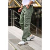 Little Cup Jeans Co Erkek Haki Baggy Fit Rahat Kalıp Kargo Pantolon - 30