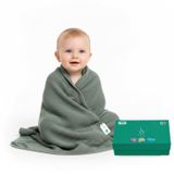 Little Dedi İpeksi Yumuşak%100 Lyocell Tencel™ Bebek Örme Battaniye, Oekotex 100 - Hipoalerjenik ve Isı Düzenleyici - Yeni Doğanlar için Lüks Konfor Dua Model (Yeşil)
