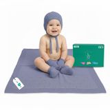 Little Dedi Yumuşak Kadife Hediye Seti 6 Parça Bebek Gri Mavi Paket İçeriği: 1 Adet Puantiyeli Örgü Battaniye 80 x 100 cm 1 Adet Bebek Şapkası, 1 Çift Eldiven ve 1 Çift