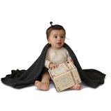 Little Dedi ZOE Bebek Battaniyesi Antrasit –%50 Geri Dönüştürülmüş Pamuk &%50 Polyesterden Üretilmiş Bebek Arabası Battaniyesi ve Kundak Battaniyesi – GRS & OEKO-TEX Sınıf 1 Sertifikalı – Yumuşak ve