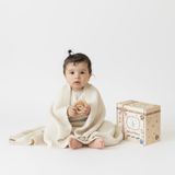 Little Dedi ZOE Bebek Battaniyesi Bej -%50 Geri Dönüştürülmüş Pamuk ve%50 Polyesterden Üretilmiş Bebek Arabası Battaniyesi ve Sarılma Battaniyesi - GRS ve OEKO-TEX Sınıf 1 Sertifikalı