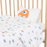 Little Dreams Erkek Bebek Nevresim Takımı Taşıtlar Baskılı - Ekru