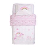 Little Dreams Kız Bebek Nevresim Takımı Unicorn Baskılı - Ekru
