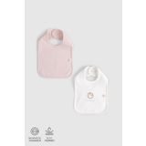 Little Gusto 2'li Sıvı Geçirmez Pembe - Ekru Mama Önlüğü Standart