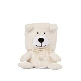 Little Gusto Ayıcık Ekru Pamuklu Wellsoft Bebek Battaniyesi 80 X 100 Cm