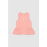 Little Gusto Bambu Çiçek Nakışlı Çocuk Bluz Pembe