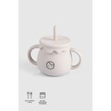 Little Gusto Bej Silikon Pipetli Suluk ve Atıştırma Bardağı 100% Premium Silikon Malzeme ile