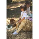 Little Gusto Çocuk Salopet Pantolon Sarı Organik Pamuk - 3 - 4 Yaş