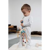 Little Gusto Kendinden Eldivenli ve Patikli Kaşkorse Modal Mavi Fermuarlı Tulum - 3 - 4 Yaş