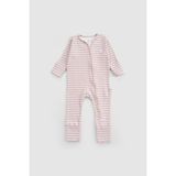 Little Gusto Kendinden Eldivenli ve Patikli Kaşkorse Modal Pembe Fermuarlı Tulum - 2 - 3 Yaş