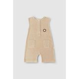 Little Gusto Kolsuz Şort Tulum Bej - 1,5 - 2 Yaş