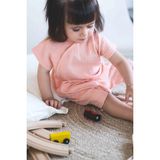 Little Gusto Kruvaze Yaka Müslin Bebek Tulum Pembe Organik Pamuk - 1,5 - 2 Yaş