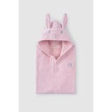 Little Gusto Organik Pamuk Havlu Bebek Pembe Panço Tavşan - 3 - 4 Yaş