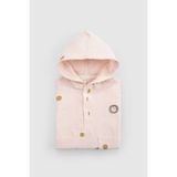 Little Gusto Organik Pamuk Müslin Plaj Panço Havlu Pembe - 1 - 2 Yaş