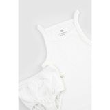 Little Gusto Organik Pamuk Pointel Bebek Ekru Atlet Bloomer Takımı - 2 - 3 Yaş