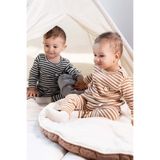 Little Gusto Organik Pamuklu Kaşkorse Modal Kahve Bebek Takımı