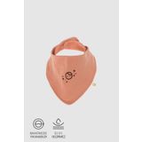 Little Gusto Sıvı Geçirmez Fular Önlük Pembe Organik Pamuk Planet Gusto Baskılı