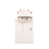 Little Gusto Sophie La Girafe Açık Bej Organik Pamuk Unisex Bebek Panço Havlu